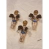 Antique angels in papier-mache mass, h: 7,5 cm.