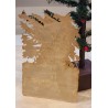 Tall antique scrap, sleigh ride, 1880, h: 24 cm.