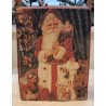 Tall old metal box with Christmas motive, size: 22,5 x 30 x 9,5 cm.