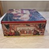 Tall old metal box with Christmas motive, size: 22,5 x 30 x 9,5 cm.