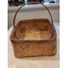 Antique chip basket, size: 28(incl.hanger)x35x27cm.