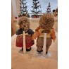 2 old tall (h:28cm) Mecki and Micki figures, Steiff. (2x)
