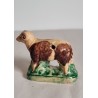Old pottery, piggy bank, ram, size: 9,5 x 11 cm.