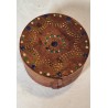 Old wig box with painting, size: 8,5 x 15 cm.