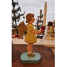 Antique angel in wood with candlelight, h: 26 cm.
