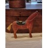 Old prison horse with candleholder/light, h: 20 cm.