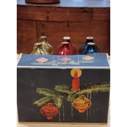 6 old foil lantern from Lauscha, h: 8 cm. (box incl.)