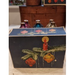 6 old foil lantern from Lauscha, h: 8 cm. (box incl.)