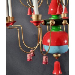 Old 8 arm stand, Christmas pyramid from Erzgebirge, h: 54 cm.