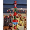 Old 8 arm stand, Christmas pyramid from Erzgebirge, h: 54 cm.