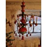 Old 8 arm stand, Christmas pyramid from Erzgebirge, h: 54 cm.