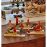 Small, antique candleholder, angel/shooting star and a deer, size: 15 x 6 cm.