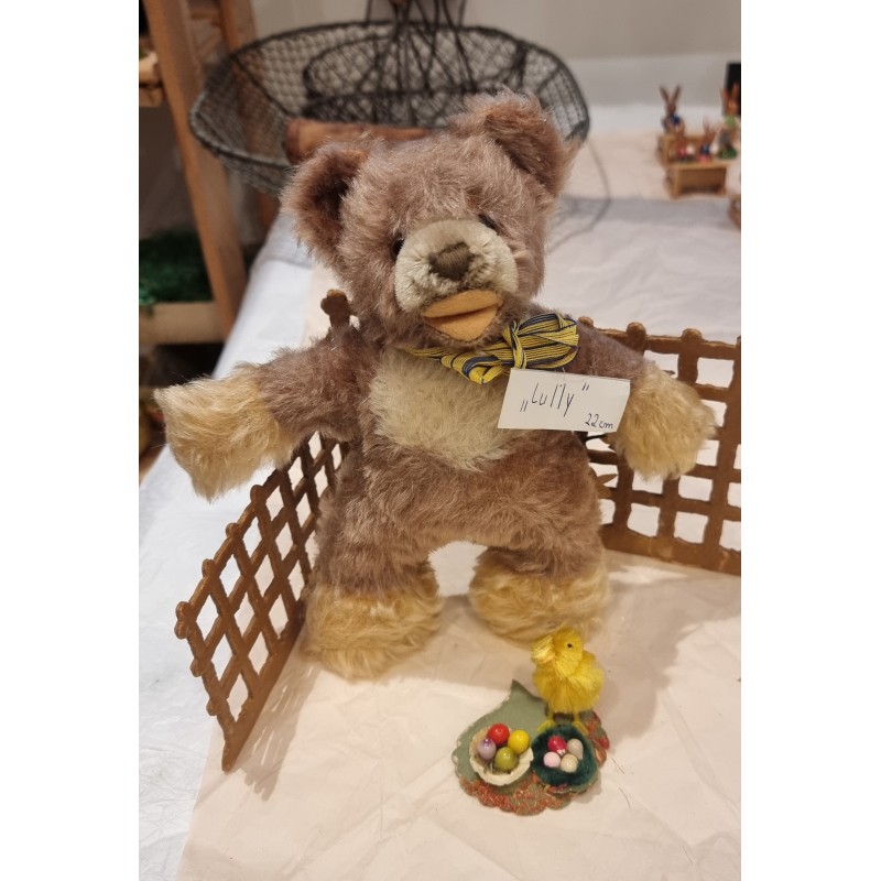 Steiff Teddy, Lully fra 1955, h: 20 cm.