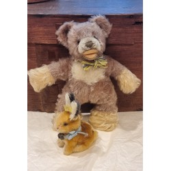 Steiff Teddy, Lully fra 1955, h: 20 cm.