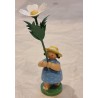 Gammel Wendt und Kühn figur, pige med margurit, h: 6,5 cm /11,5 cm.