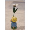 Gammel Wendt und Kühn figur, pige med margurit, h: 6,5 cm /11,5 cm.