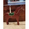 Old prison horse with candleholder/light, h: 20,5 cm.