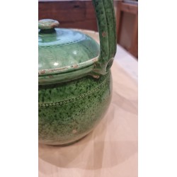 Antikt lertøj, barselspotte, h: 30 cm, incl. hank.
