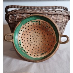 Antique pottery, colander, Ø: 27,5 cm.