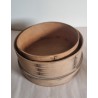 Old colander in wood, size: 21,5 x 11 - 25 x 12 cm (2x).