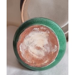Antique pottery, jug with lid, h: 19 cm.