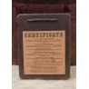Gammelt russisk ikon (guldmaling) med certifikat, mål: 12,5 x 10,5 cm.