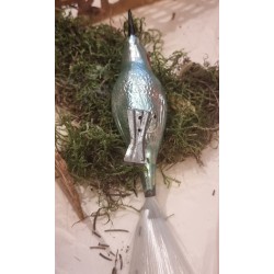 Antikt glaspynt, spætte, l: 17 cm.