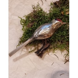 Antikt glaspynt, gøg, l: 14 cm.