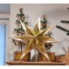 Old star in cardboard and gold foil, h: 40 cm.
