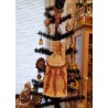 Antique Christmas ornament, angel in cotton and crepe, h: 35 cm.