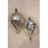Old glass ornament, hot air balloon, h: 9 cm (2x).