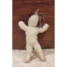 Antique cotton ornament, Santa, h: 10 cm.