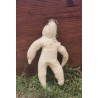 Antique cotton ornament, Santa, h: 10,5 cm.