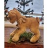 Gammelt Steiff dyr, lam, h: 14 cm.