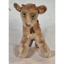 Gammelt Steiff dyr, lam, h: 14 cm.