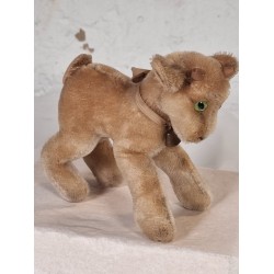 Gammelt Steiff dyr, lam, h: 14 cm.