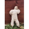 Antique cotton ornament, boy with a snowball, h: 11 cm.