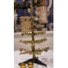 Old Christmas tree in tinsel with small stars, h: 38 cm.