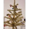 Old Christmas tree in tinsel with small stars, h: 38 cm.
