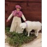 Heavy sheep with purple necklace, h: 7 cm.