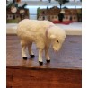 Heavy sheep with purple necklace, h: 7 cm.