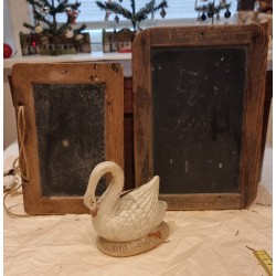 2 small old boards, size: 26,5x 18,5 + 22x15,5 cm. (2x)