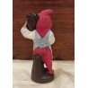 Antique plaster elf with a drinking horn/candleholder, h: 11,5 cm.
