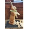 Gammel påskehare, candycontainer, papmachè, h: 22 cm.