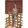 Antikt glaspynt, kakadue med farvet hale, l: 13 cm.