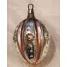 Antique glass ornament, art nouveau with orig. hanger, h. 7 cm.