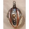 Antique glass ornament, art nouveau with orig. hanger, h. 7 cm.