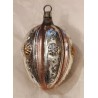 Antikt glaspynt, jugend kugle med orig. ophæng, h. 7 cm.