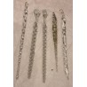 Antikt glaspynt, istapper, l. 15 - 11,5 cm. (5stk.)
