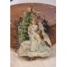 Antikt tinsel- og vatpynt, engle, h: 11 cm.